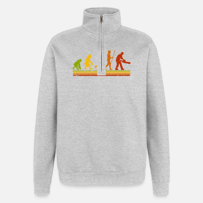 Forester Lumberjack Evolution Firewood - Quarter-Zip Sweatshirt - heather grey