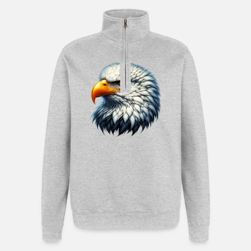 Eagle - Quarter-Zip Sweatshirt - heather grey