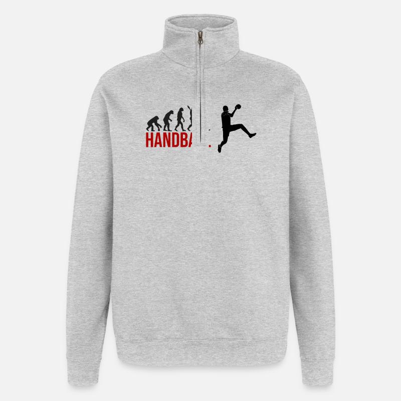 Evolution Handball - Quarter-Zip-Sweatshirt - Grau meliert