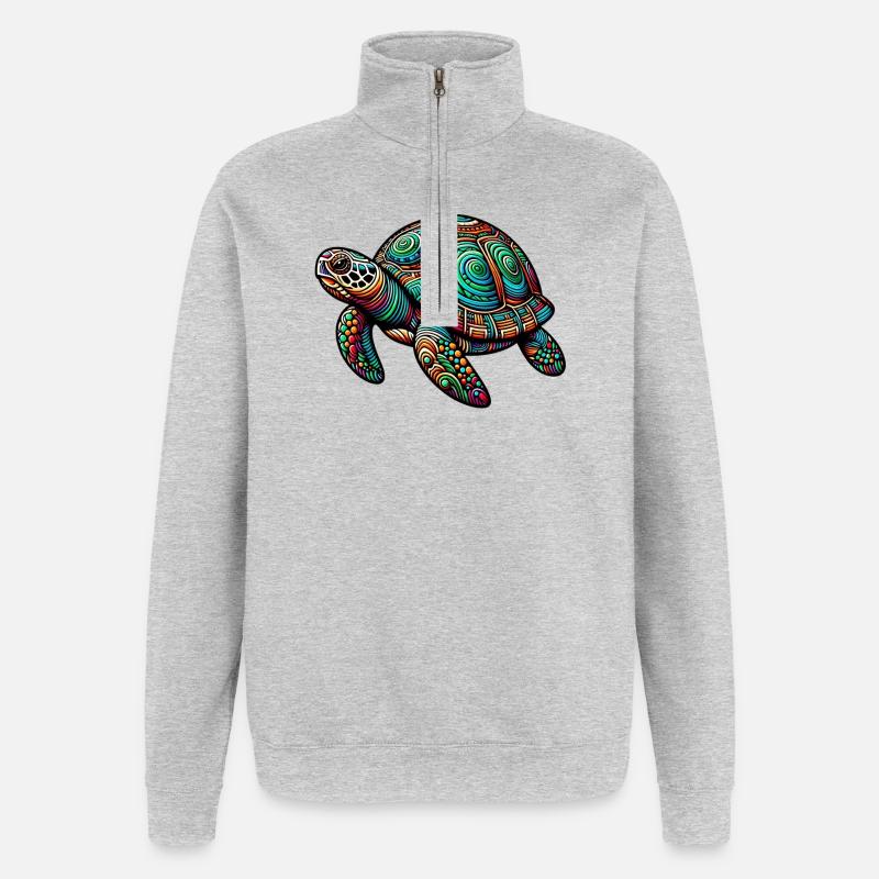 Turtle - Quarter-Zip Sweatshirt - heather grey