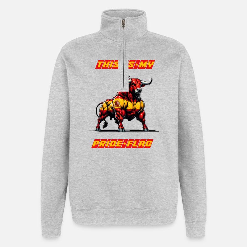This is my pride flag Spain - Quarter-Zip Sweatshirt - heather grey