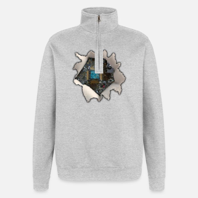 My inner workings - Quarter-Zip Sweatshirt - heather grey