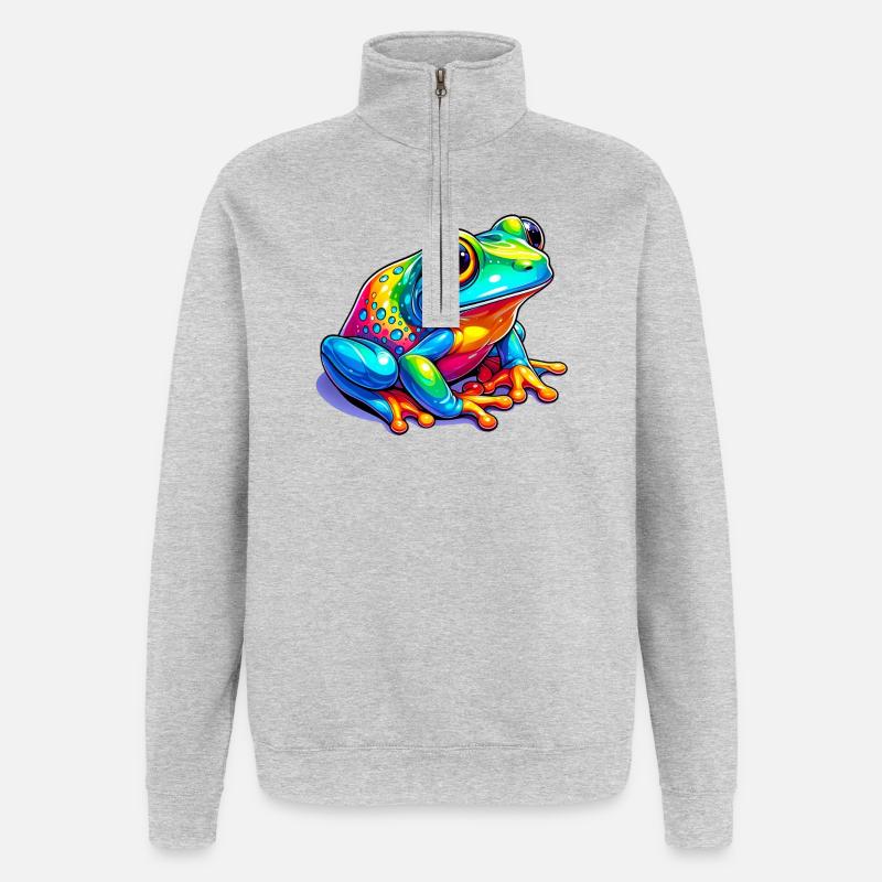 Frog - Quarter-Zip Sweatshirt - heather grey