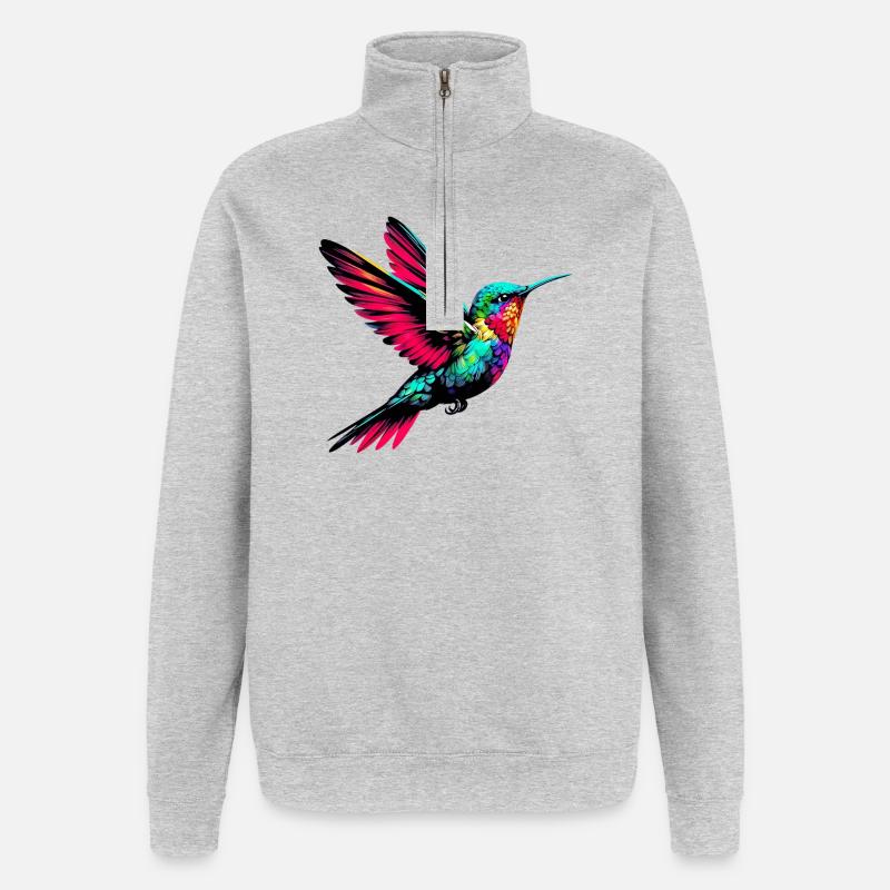 Kolibri - Quarter-Zip-Sweatshirt - Grau meliert