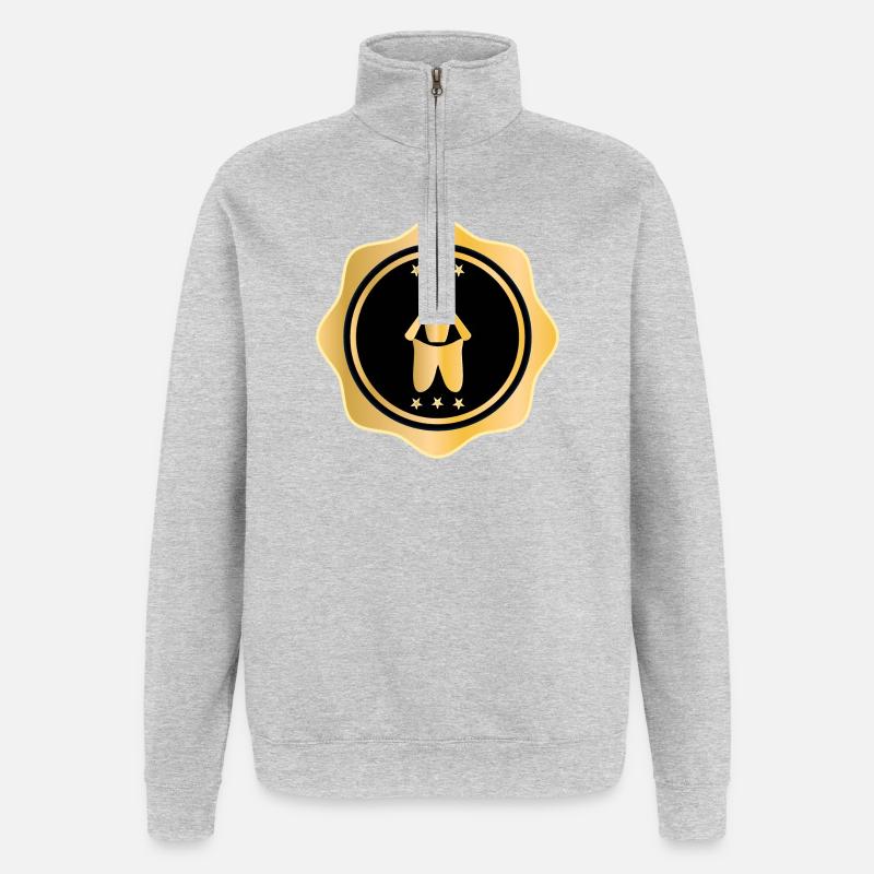 ERFOLGREICHE DIÄT ABNEHMEN - Quarter-Zip-Sweatshirt - Grau meliert