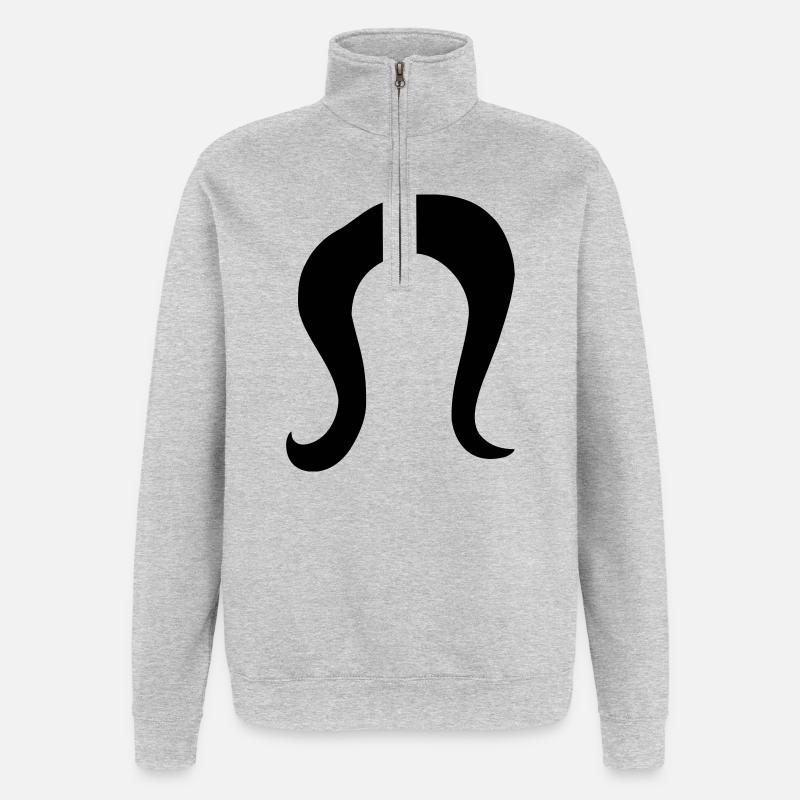 Frisur - Quarter-Zip-Sweatshirt - Grau meliert