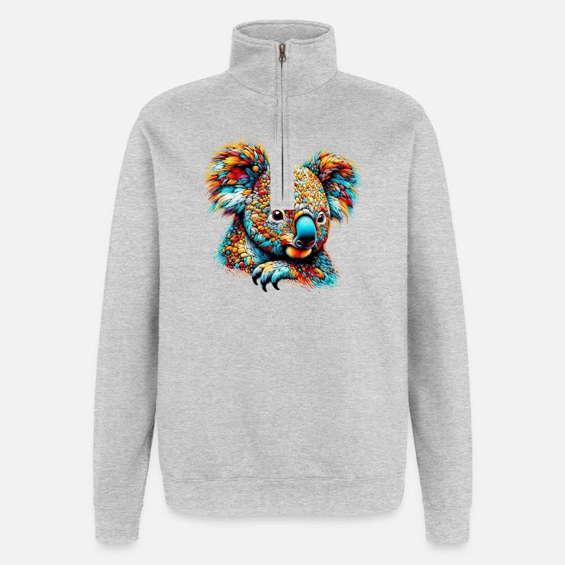 Koala - Quarter-Zip Sweatshirt - heather grey