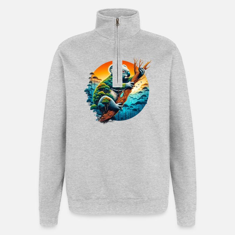 Koala - Quarter-Zip Sweatshirt - heather grey