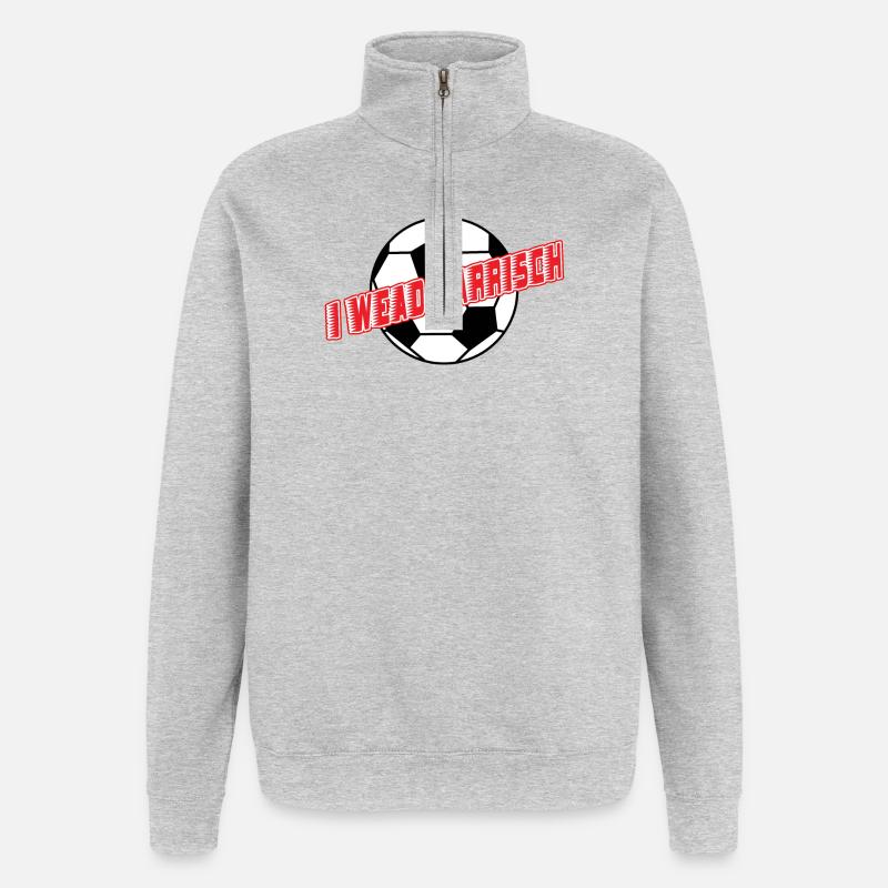 i wead narrisch-ich wird wahnsinnig,EM Austria - Quarter-Zip Sweatshirt - heather grey