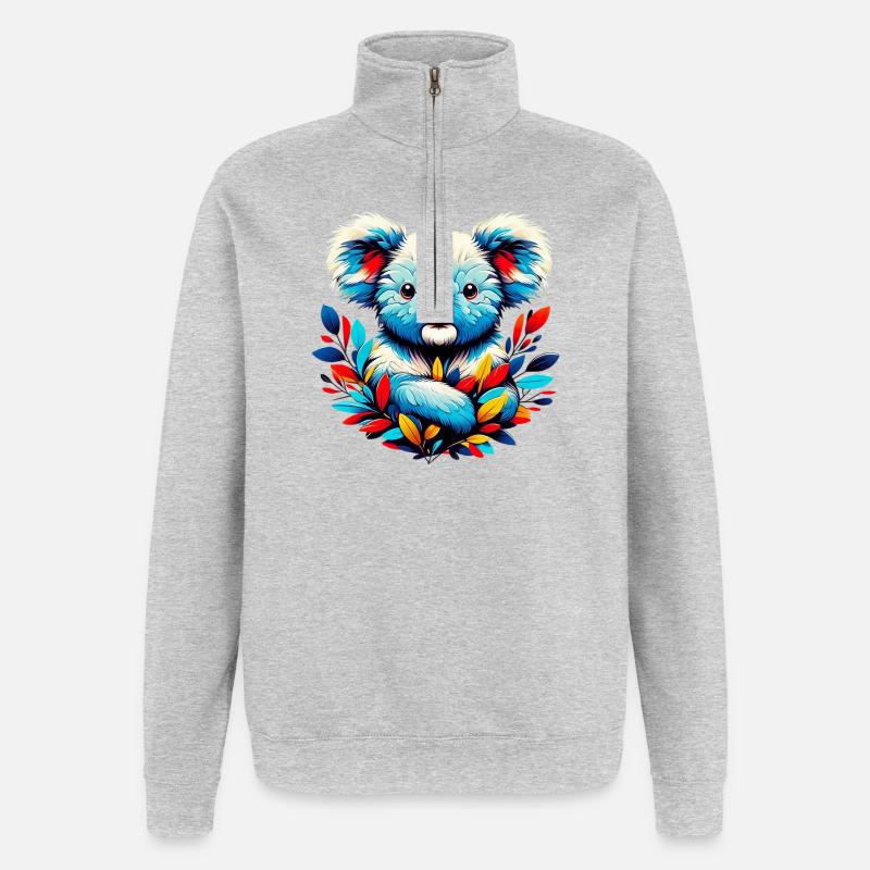 Koala - Quarter-Zip Sweatshirt - heather grey