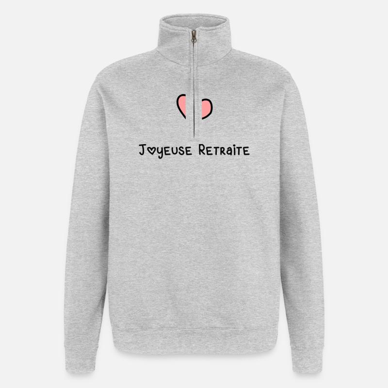 JOYEUSE RETRAITE - Sweat à zip 1/4 - gris chiné