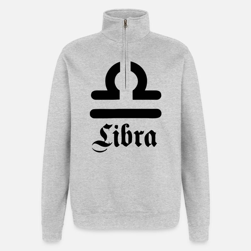Weegschaal Libra - Quarter-Zip Sweatshirt - heather grey