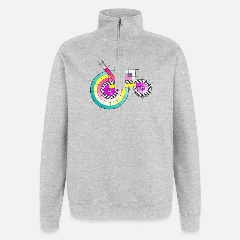 Traktor mal anders - Quarter-Zip-Sweatshirt - Grau meliert