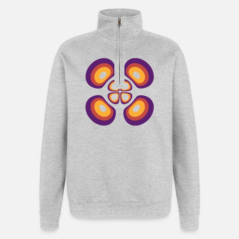 Wahrscheinlichkeitsdichte Wasserstoffatom (4,2,1) - Quarter-Zip-Sweatshirt - Grau meliert