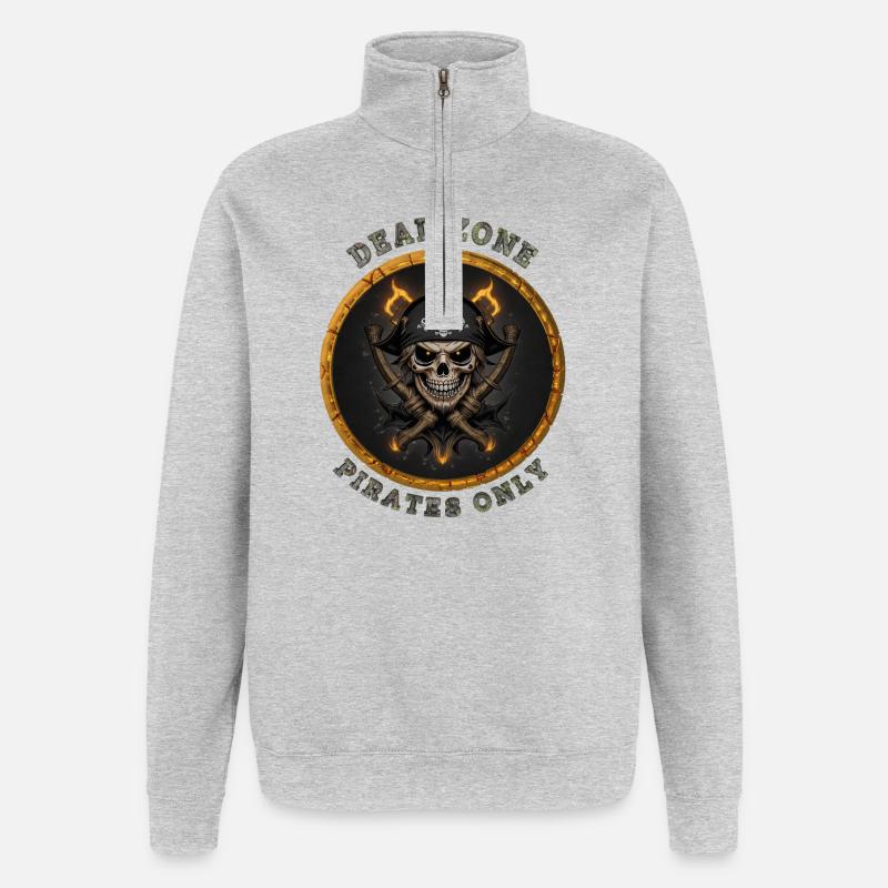 Dead Zone v1 - Quarter-Zip-Sweatshirt - Grau meliert
