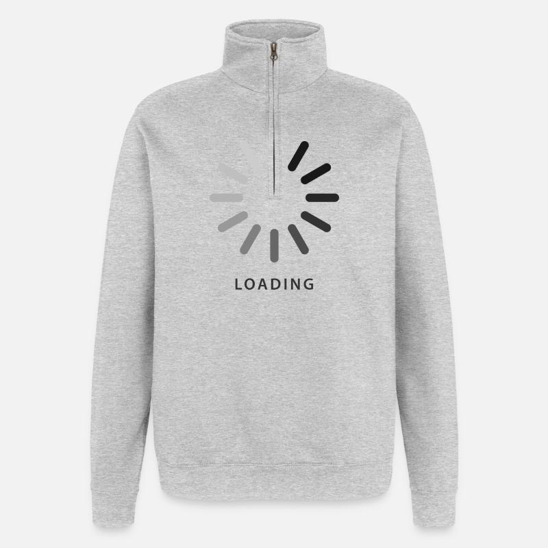 Laden - Quarter-Zip-Sweatshirt - Grau meliert