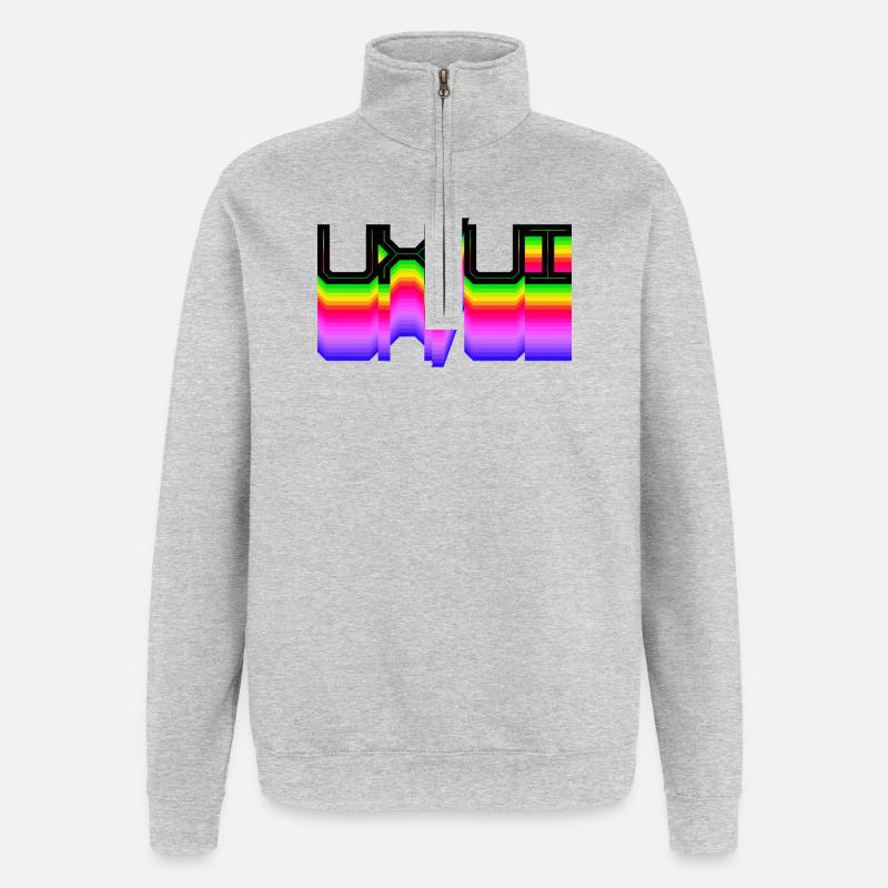 Code Développeur Scripting Dev Geek Geek - Sweat à zip 1/4 - gris chiné