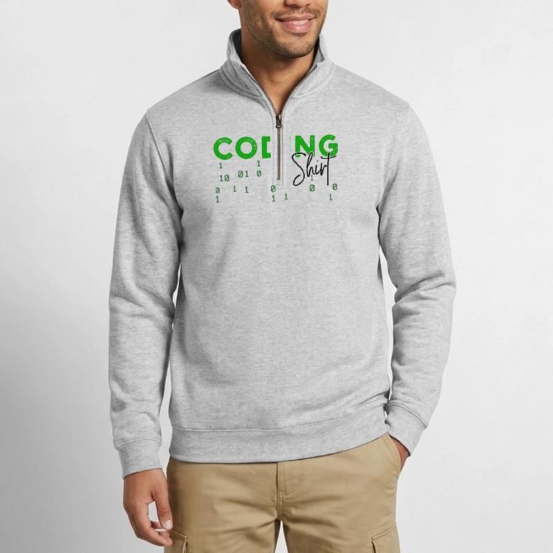 Coden Developer Programmierer Webentwickler Spruch Quarter-Zip-Sweatshirt