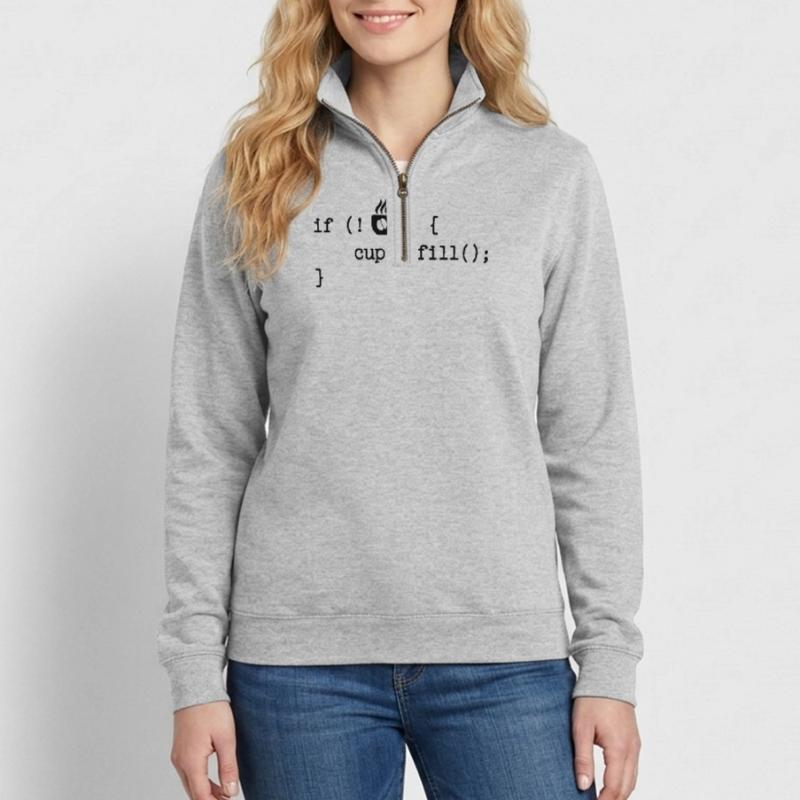 Developer Programmierer Code Webentwickler Debug Quarter-Zip-Sweatshirt