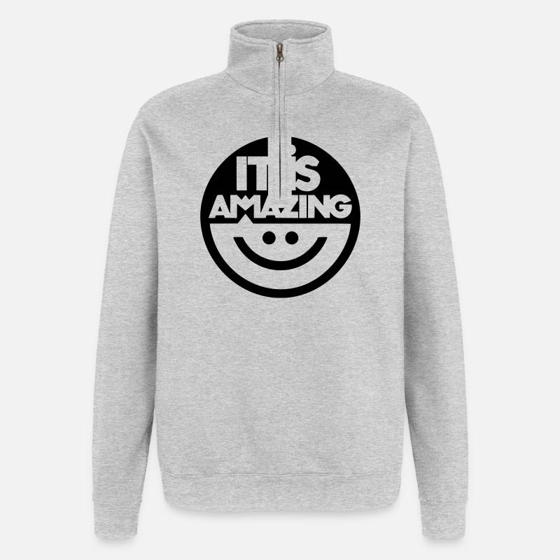 Amazing - Quarter-Zip Sweatshirt - heather grey