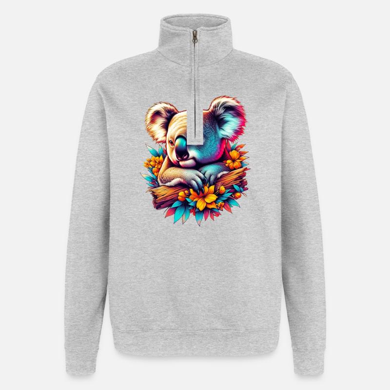 Koala - Quarter-Zip Sweatshirt - heather grey