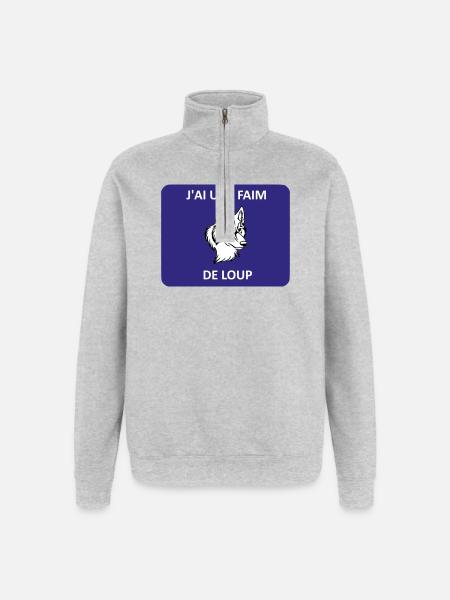 I'm hungry like a wolf - Quarter-Zip Sweatshirt - heather grey