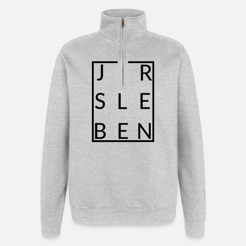 Jersleben - Quarter-Zip-Sweatshirt - Grau meliert