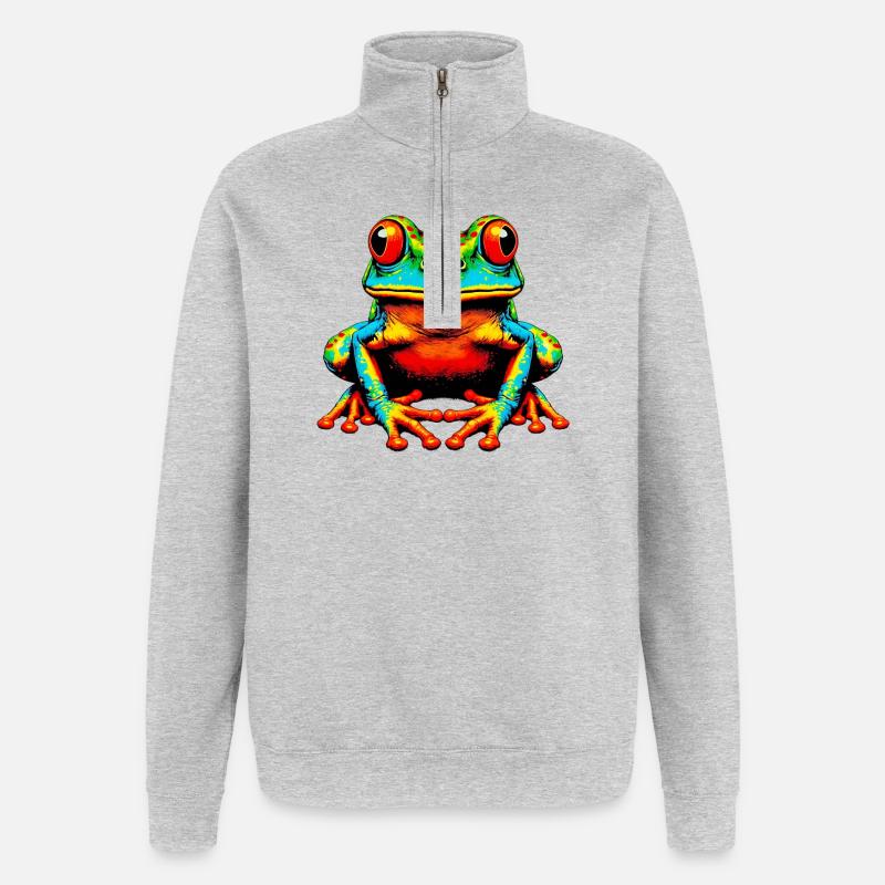 Frog - Quarter-Zip Sweatshirt - heather grey