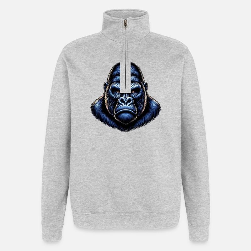 Gorilla - Quarter-Zip Sweatshirt - heather grey