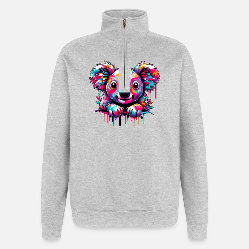 Koala - Quarter-Zip Sweatshirt - heather grey