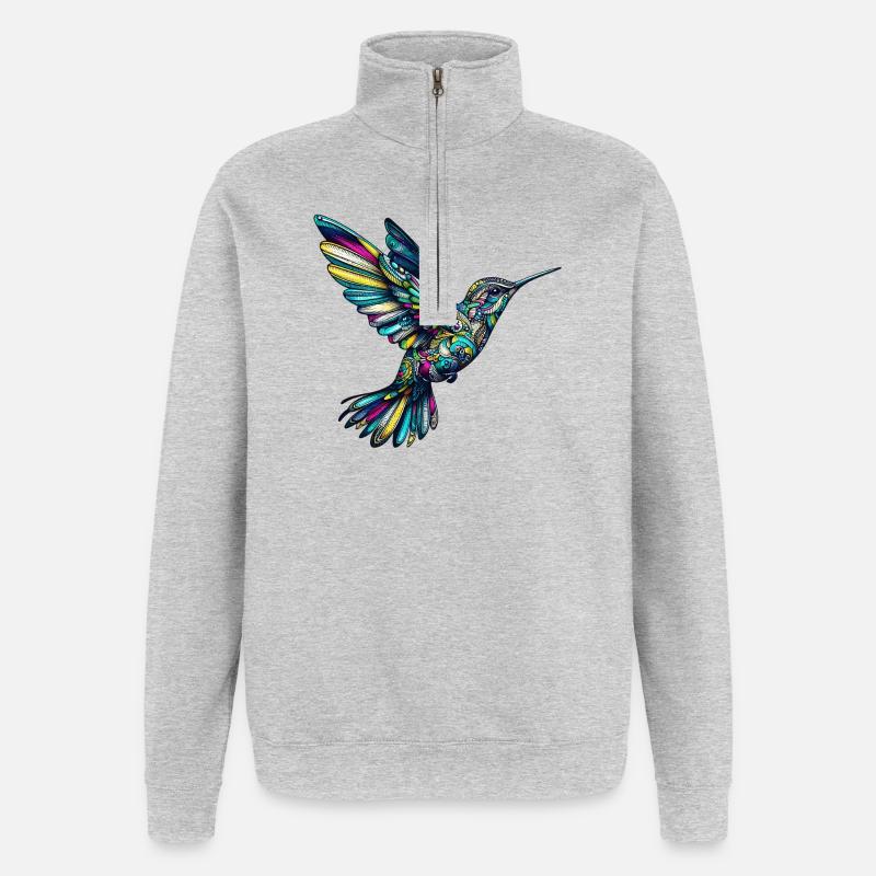 Kolibri - Quarter-Zip-Sweatshirt - Grau meliert
