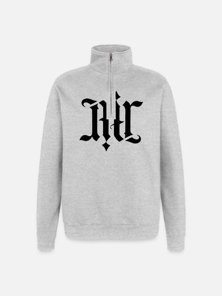 Ambigram - Air - Quarter-Zip Sweatshirt - heather grey