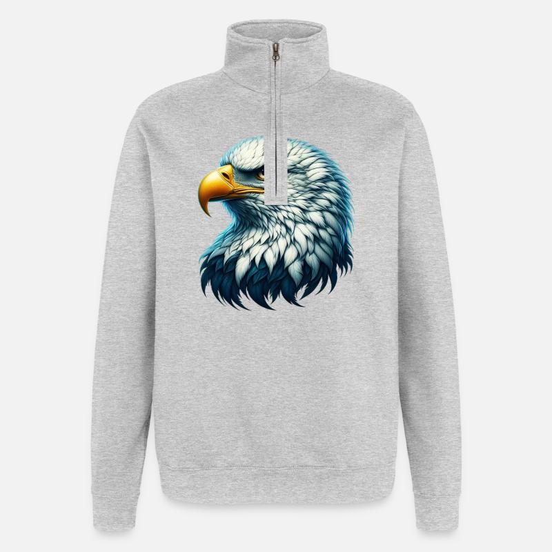 Aigle - Sweat à zip 1/4 - gris chiné