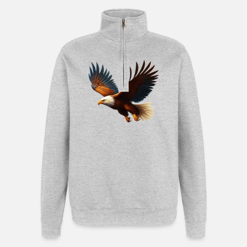 Eagle - Quarter-Zip Sweatshirt - heather grey