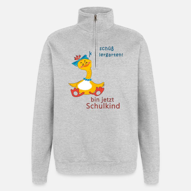 Bye bye kindergarten - Quarter-Zip Sweatshirt - heather grey