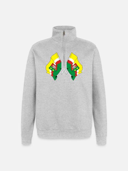 Two flags Lubusz - Quarter-Zip Sweatshirt - heather grey