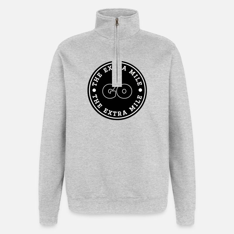 Course - Faites un effort supplémentaire - Sweat à zip 1/4 - gris chiné