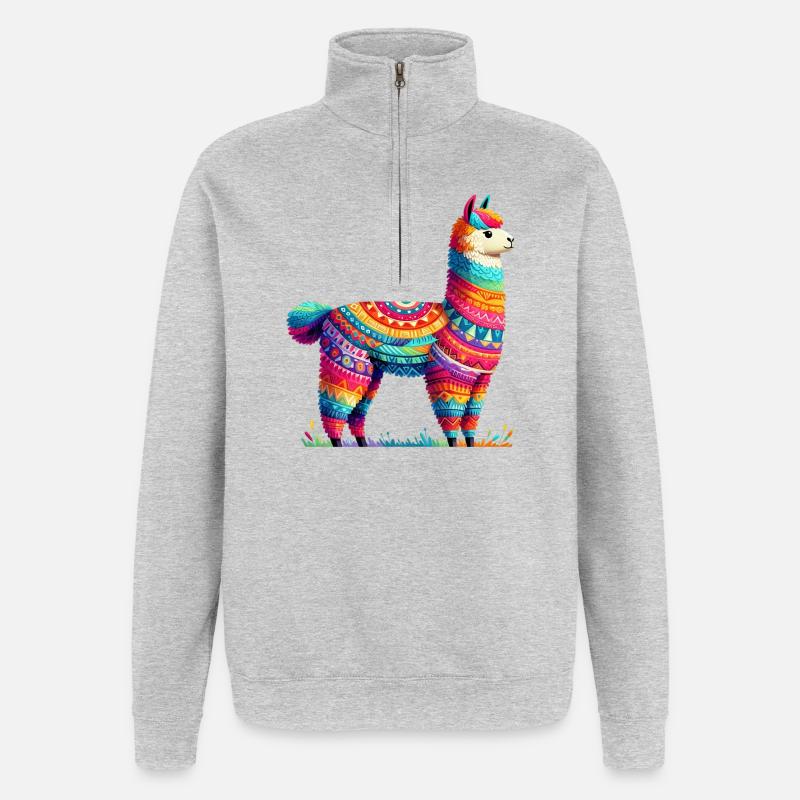 Alpaca - Quarter-Zip Sweatshirt - heather grey