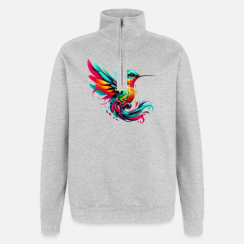 Kolibri - Quarter-Zip-Sweatshirt - Grau meliert