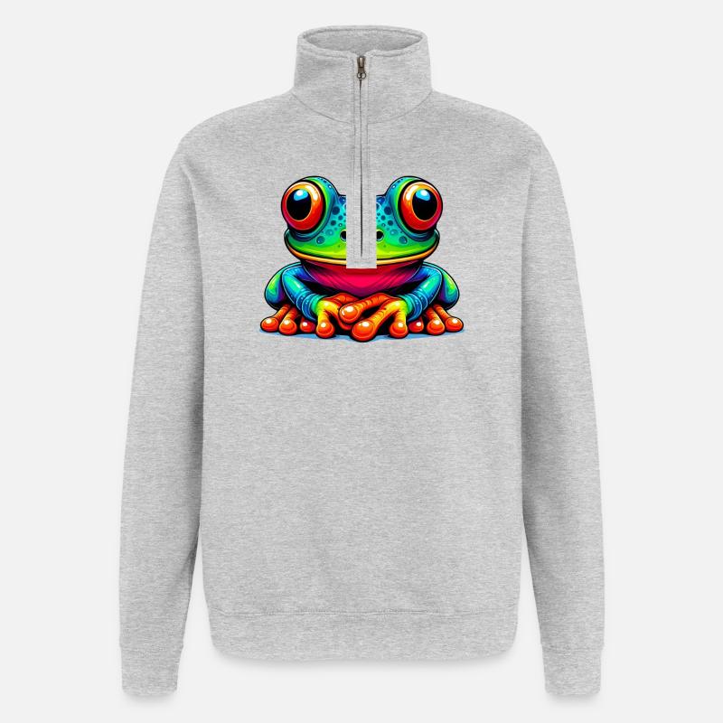 Frog - Quarter-Zip Sweatshirt - heather grey