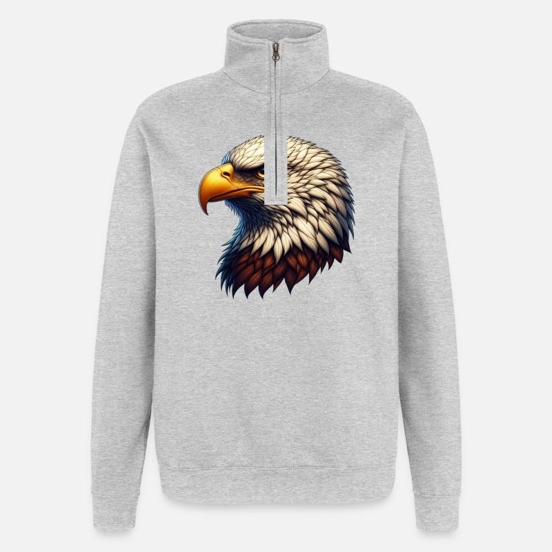 Aigle - Sweat à zip 1/4 - gris chiné