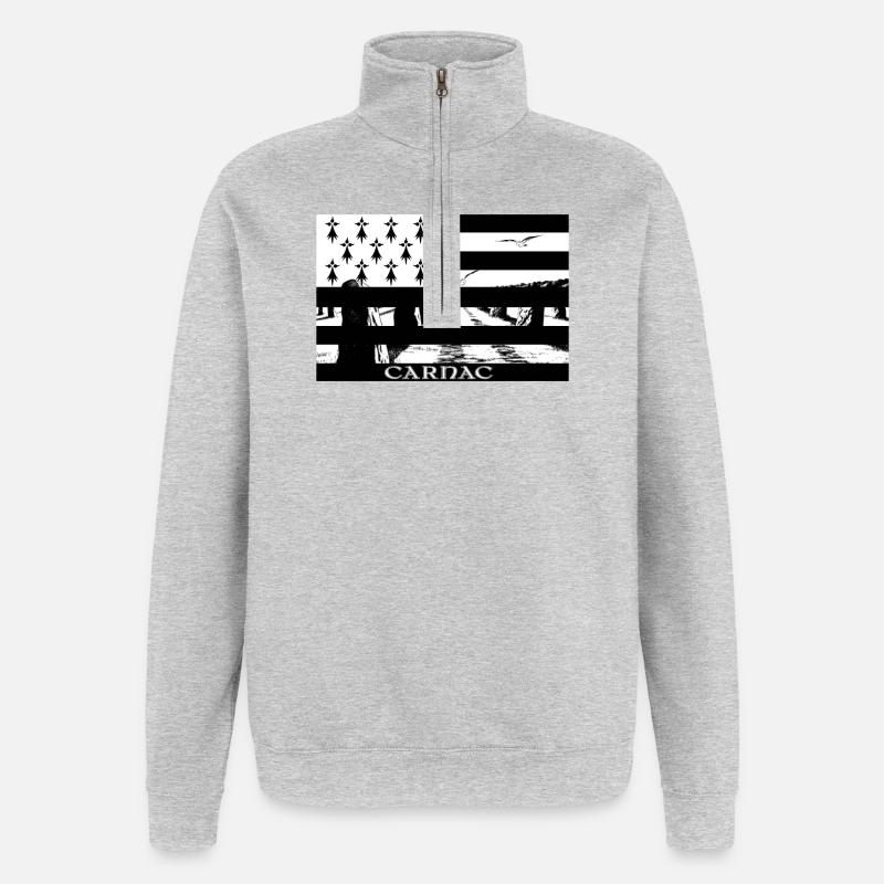 CARNAC - Quarter-Zip Sweatshirt - heather grey