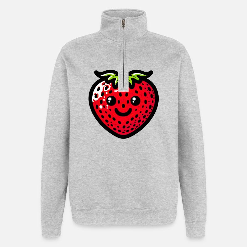 Erdbeeren Erdbeeren - Quarter-Zip-Sweatshirt - Grau meliert