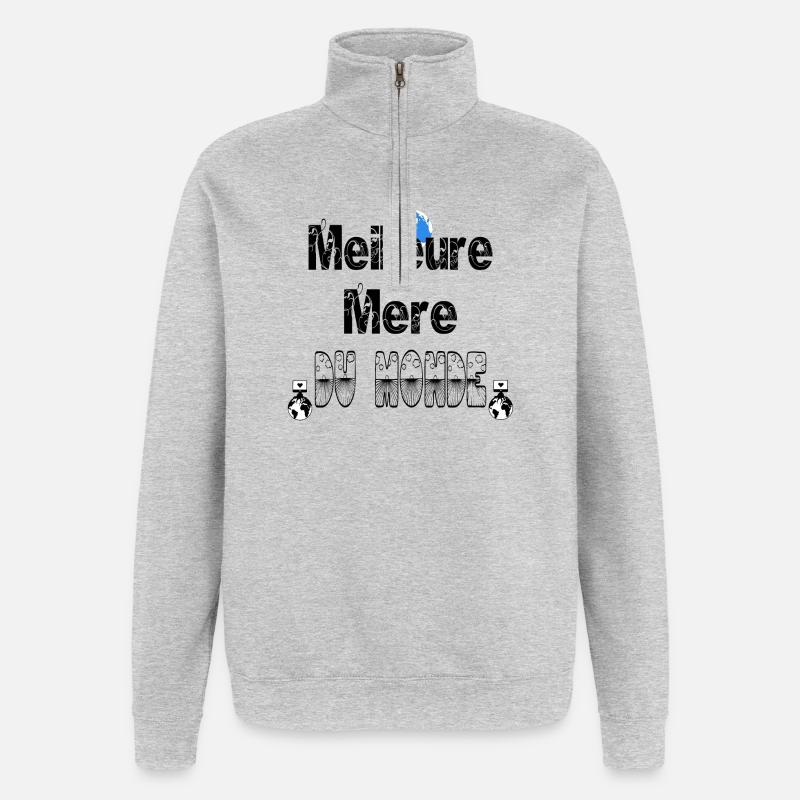 Meilleure Mère du Monde - Sweat à zip 1/4 - gris chiné