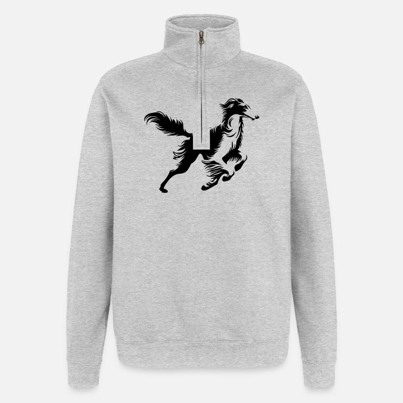 Barsoi - Quarter-Zip-Sweatshirt - Grau meliert
