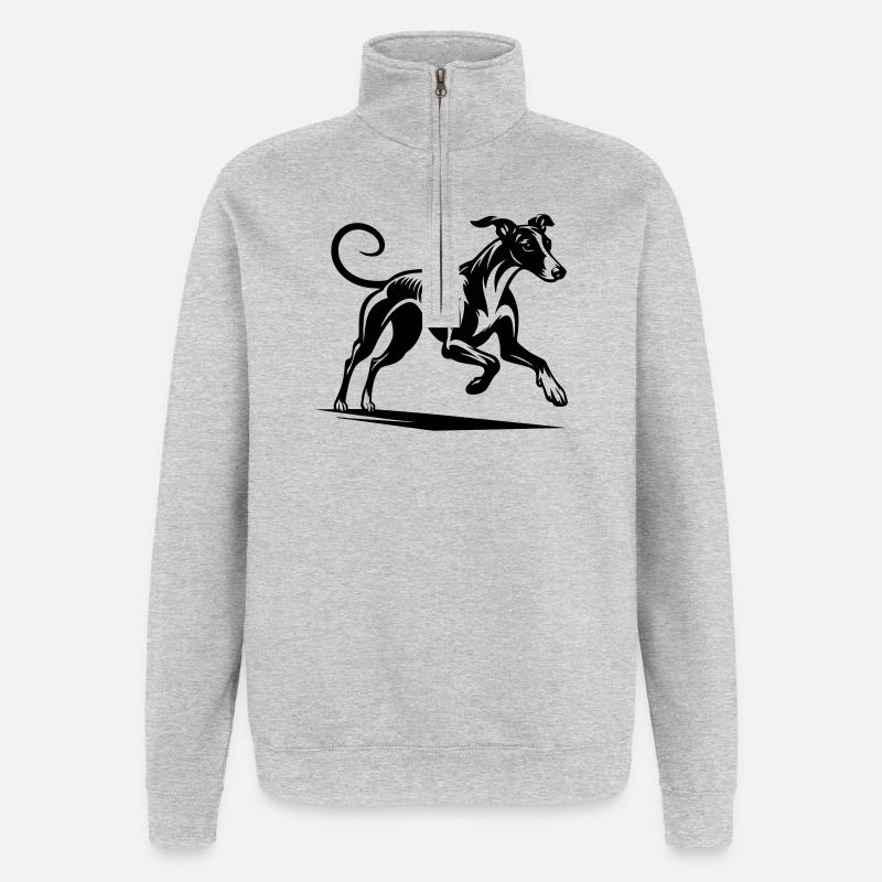 Galgo - Sweat à zip 1/4 - gris chiné