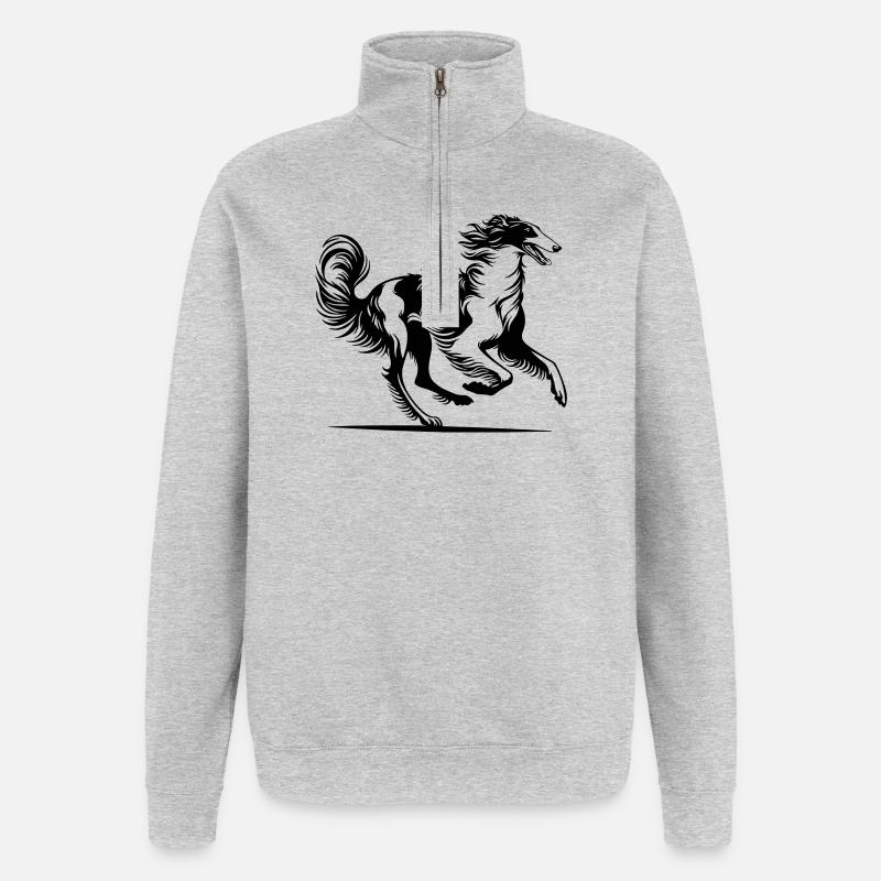 Borzoi - Quarter-Zip Sweatshirt - heather grey