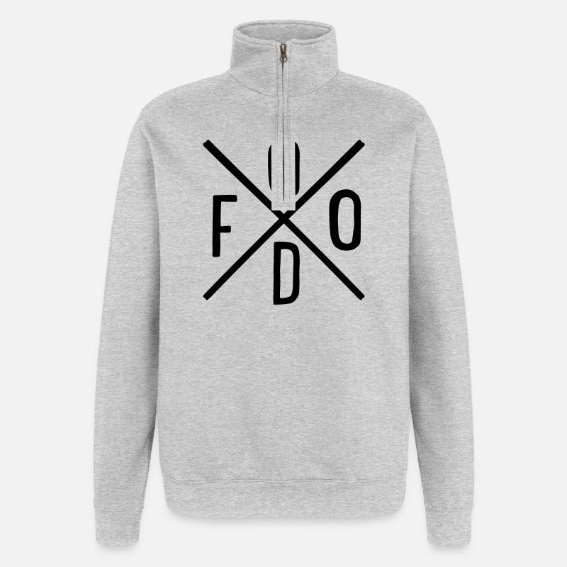 Food - Quarter-Zip Sweatshirt - heather grey