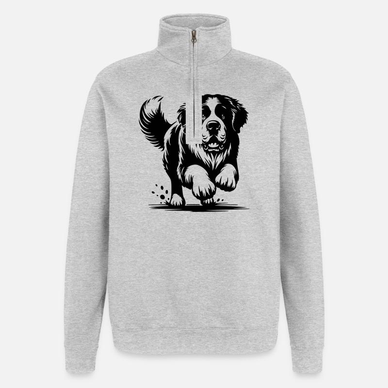 Saint Bernard - Quarter-Zip Sweatshirt - heather grey