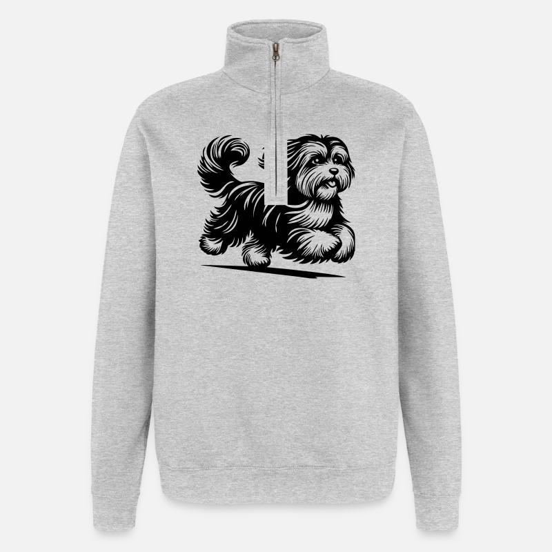 Havanese - Quarter-Zip Sweatshirt - heather grey